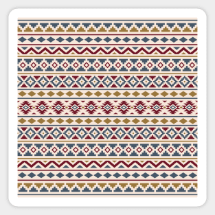 Aztec Essence Pattern II Blue Red Gld Crm Sticker